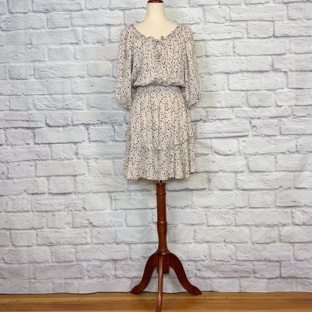 Stellah Cream Pebble Print Mini Dress